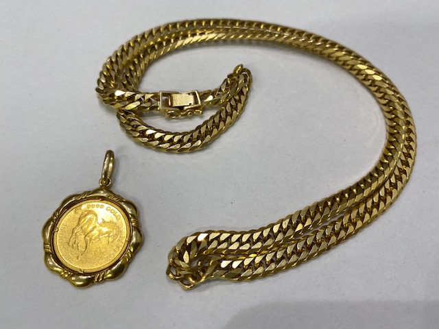 18金ネックレスと24金コインペンダント買取 質屋 買取 群馬県太田市の質屋 質 林屋 18金ネックレスと24金コインペンダント買取 質屋 買取 群馬県太田市の質屋 質 林屋